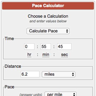 Tricks for pace calculation