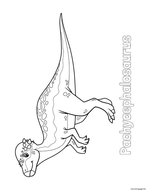 Pachycephalosaurus color by number printable