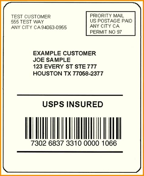 Package address template