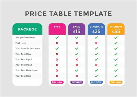 Package Pricing Template