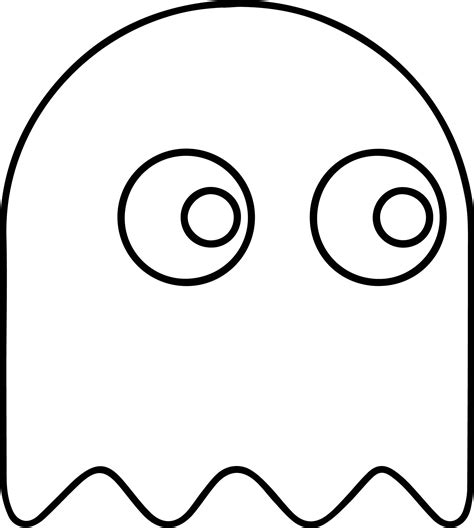 Pac-Man Ghost Template Blank