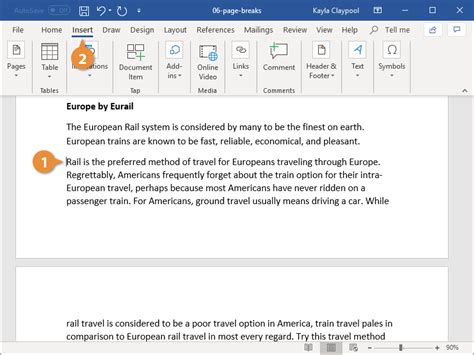 Page breaks in Excel