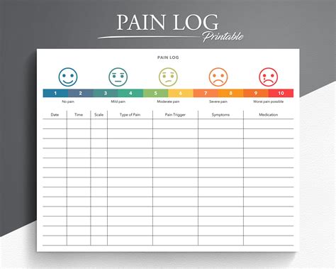 Pain diary template 10