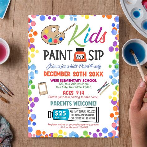 Paint and Sip Flyer Template 3