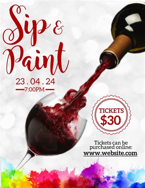 Paint and Sip Flyer Template 9