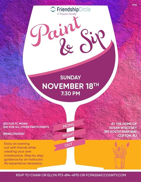 Paint and Sip Night Flyer Design Example 1