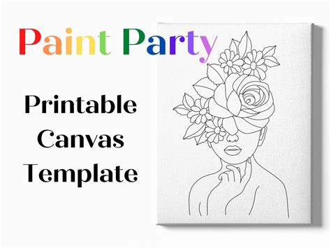 Paint and Sip Template for Adults