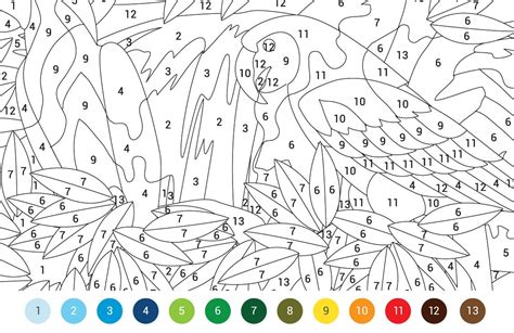 Paint by Numbers Printables with Color Key