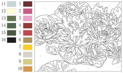 Paint by Numbers Printables with Color Key