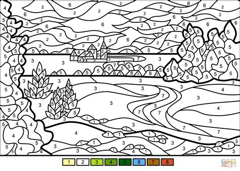 Paint by Numbers Printables with Landscapes