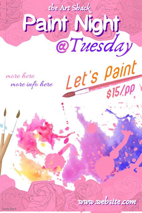 Paint Night Flyer Template 2