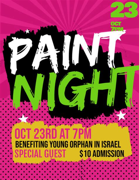 Paint Night Flyer Template 7