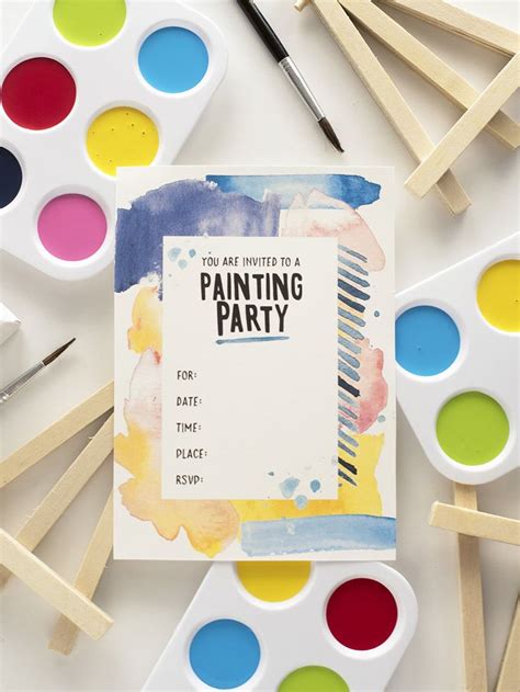 Paint Party Invitation Template