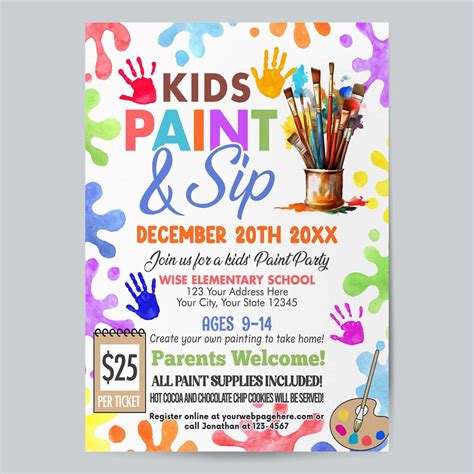 Paint and Sip Flyer Template 4