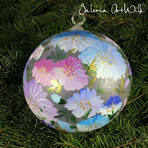 Painted glass balls in various colors and designs