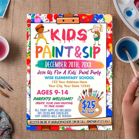 A painting event flyer template example