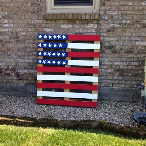 Pallet Flag Star Template Country Chic Decor