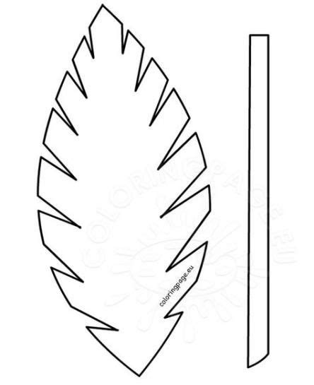 Palm Leaf Template for Party Decor