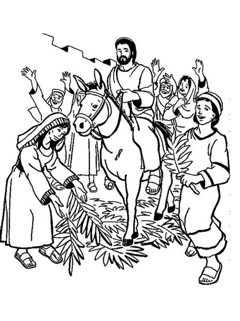 Palm Sunday coloring pages for kids