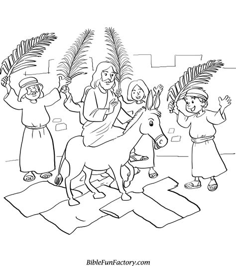 Palm Sunday coloring pages for kids free