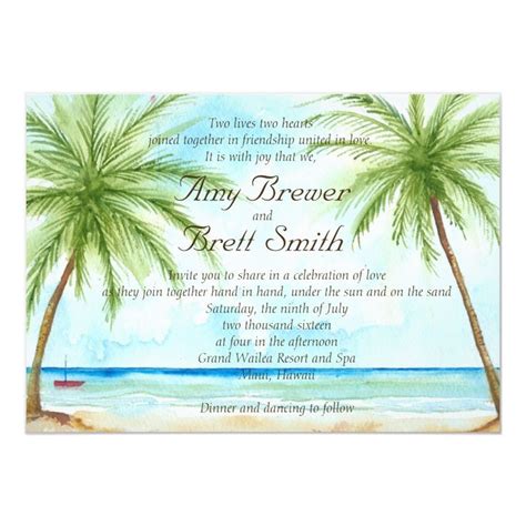 Palm Tree Invitation