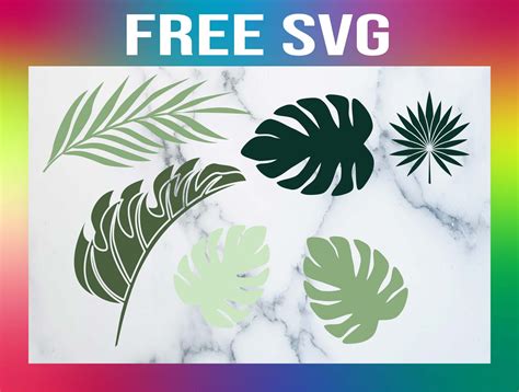 Palm tree leaf template for Cricut