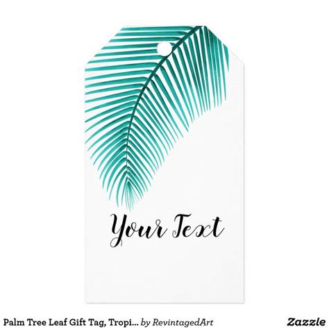 Palm tree leaf gift tag