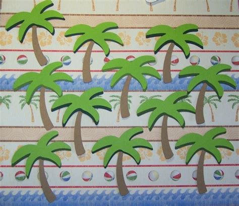 Palm tree leaf scrapbook page