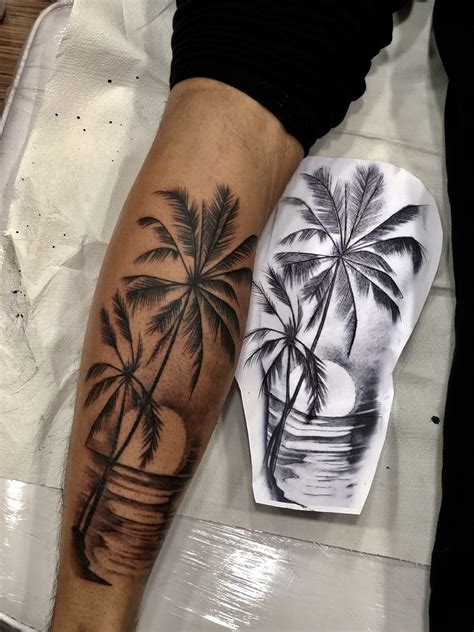 Palm tree tattoo image 3