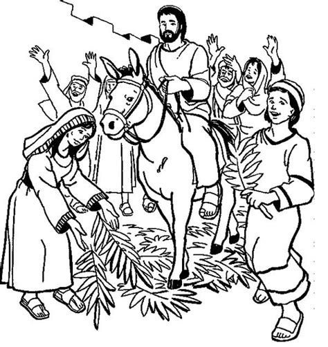 Palm Sunday Children Coloring Pages