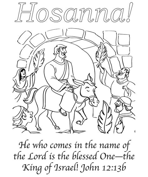 Palm Sunday Coloring Pages Bible Story