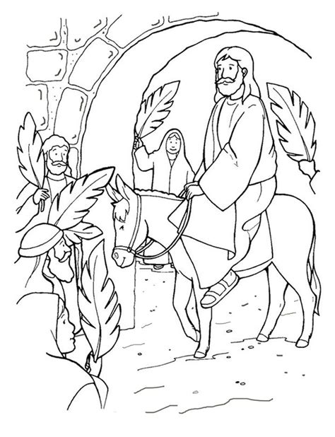 Palm Sunday Coloring Pages for Church