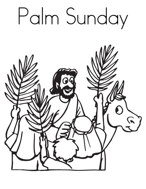 Palm Sunday Coloring Pages for Kids Church