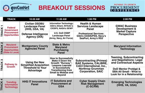 Panel Schedule Template with Breakout Sessions in Excel