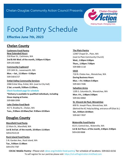 Pantry maintenance schedule