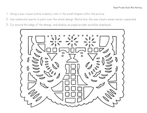 Papel picado mask template