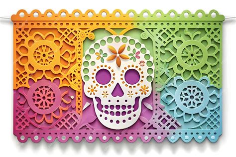 Papel picado sugar skull designs