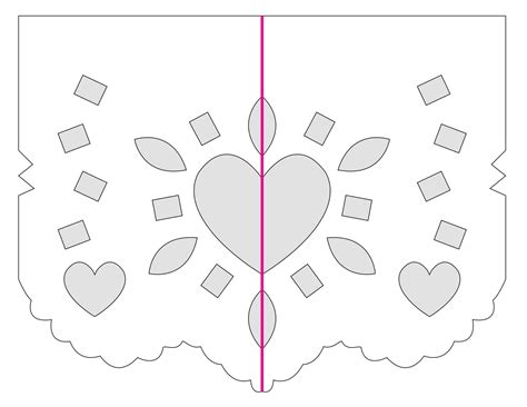 A photo of a floral papel picado template