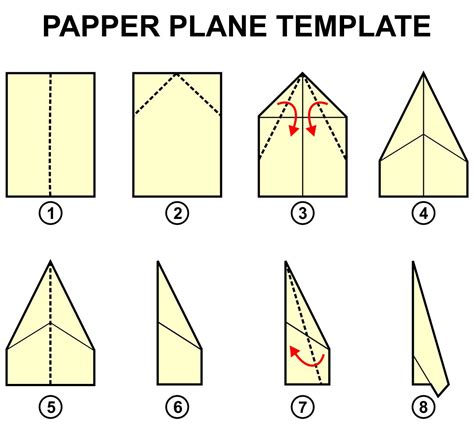 Paper Airplane Template Printable Designs For Kids Paper