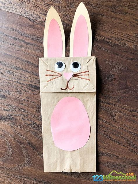 Paper Bag Bunny Craft Template