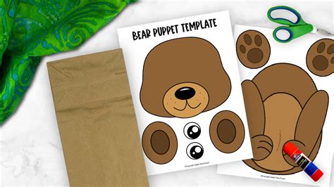 Paper Bag Puppet Template Printable Free Download