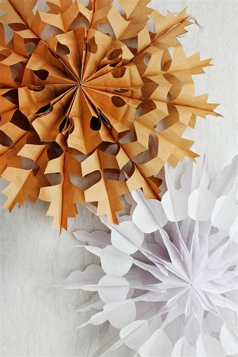 Paper bag snowflake materials