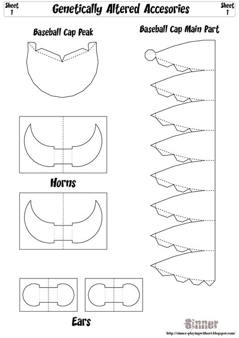 Paper Baseball Cap Template Printable