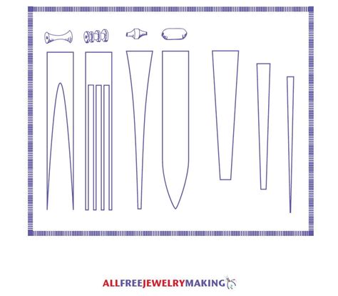 Cylinder Paper Bead Template