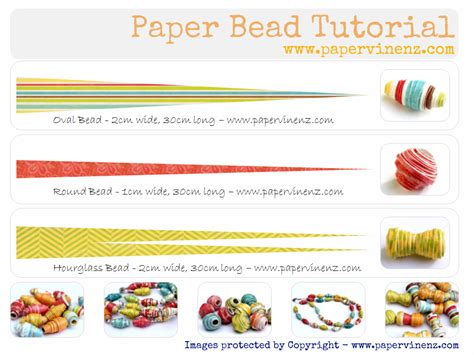 Paper Bead Templates Examples