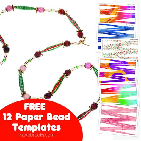 Leaf-Shaped Paper Bead Template