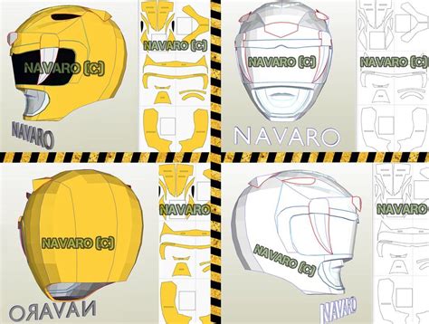 Paper Craft Power Ranger Helmet Template