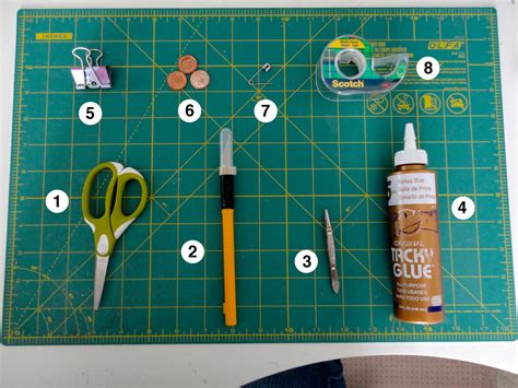 Paper crafting tools and materials