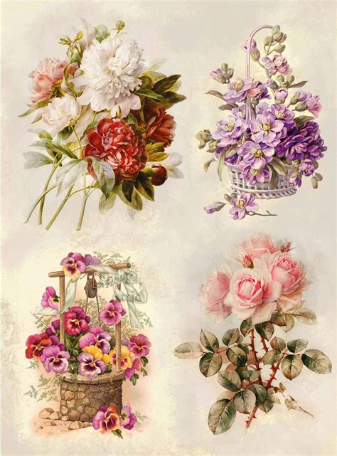 Paper Decoupage Flowers