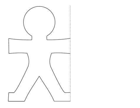 Paper doll chain template